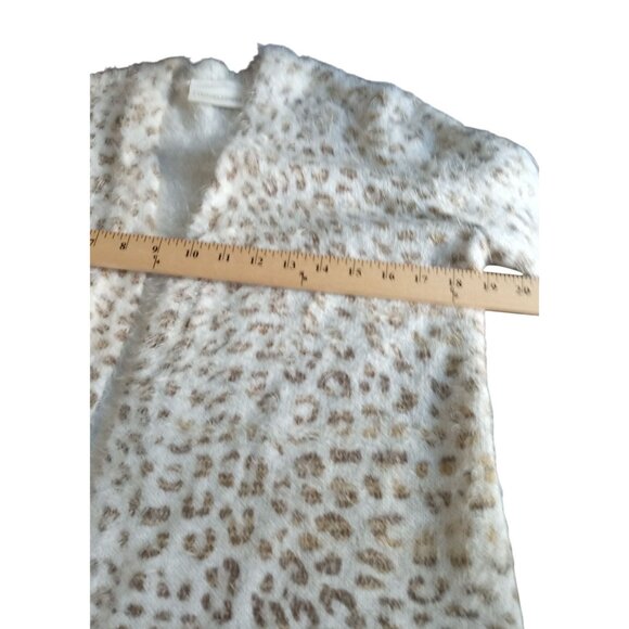 Cynthia Rowley Womens size S Beige White Leopard Print Cardigan Sweater - Picture 7 of 8